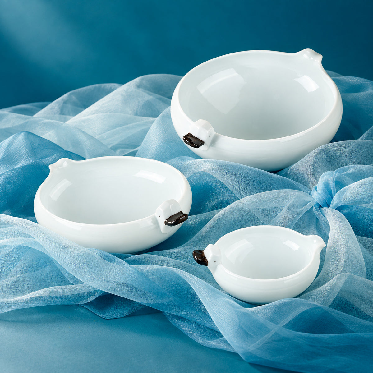 [ Gachi ] Hand-Made Ceramic Duck-tail  Bowl 3 Sizes