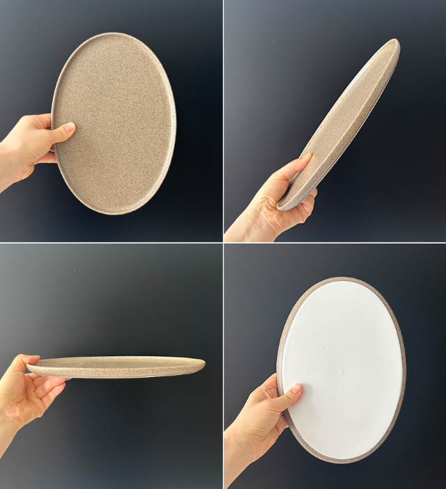 Dune Brown Oval Flat Plate 27.5cm