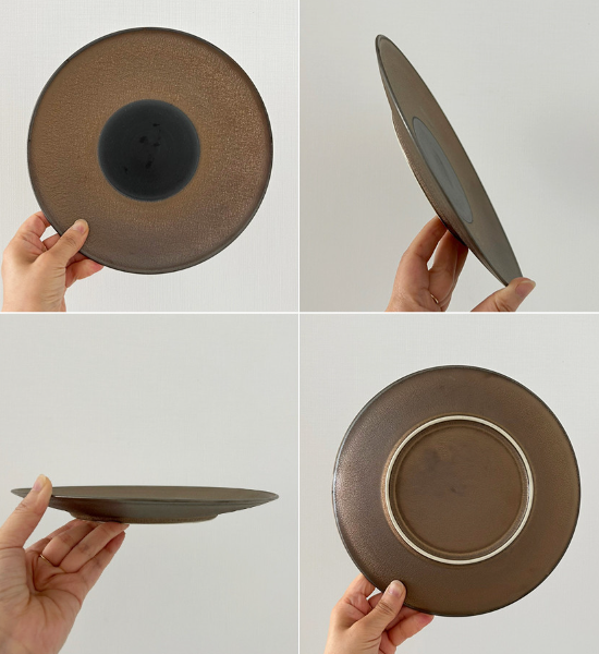 Gold Rim Round Plate 22cm