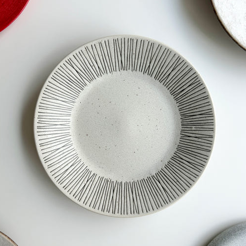 Mino Herringbone Round Plate 23.5cm