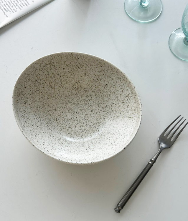 Dune Soft White Oval Pasta Bowl 21cm