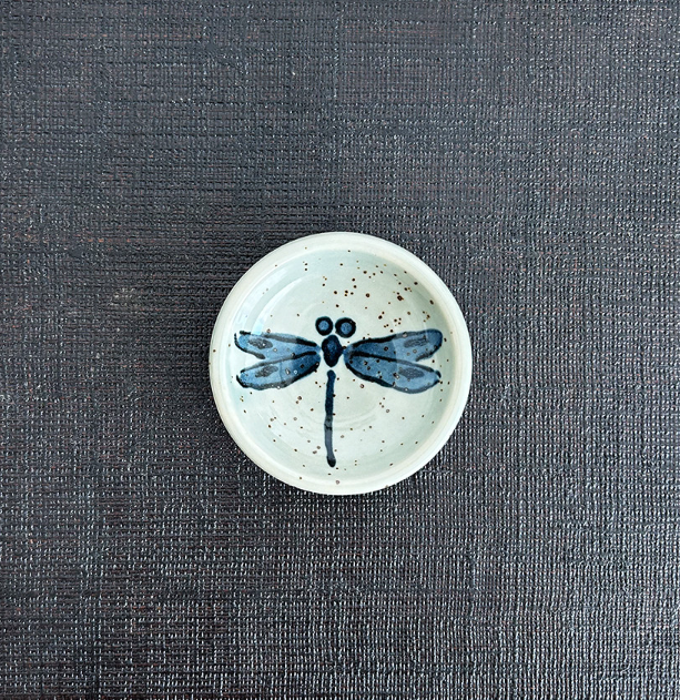 Dragonfly Illustration Sauce Bowl 7.5cm