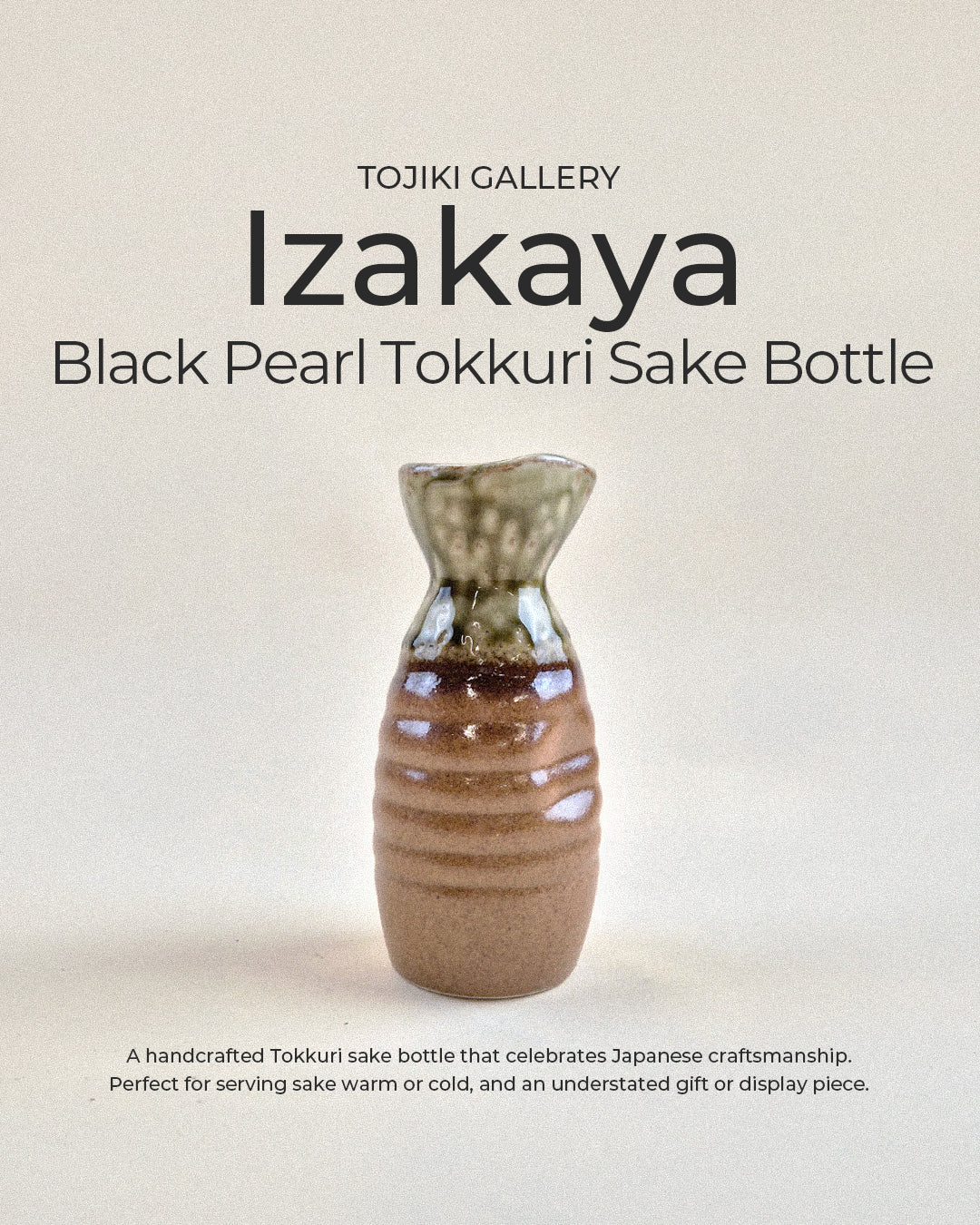 Izakaya Black Pearl Tokkuri Sake Bottle 180ml