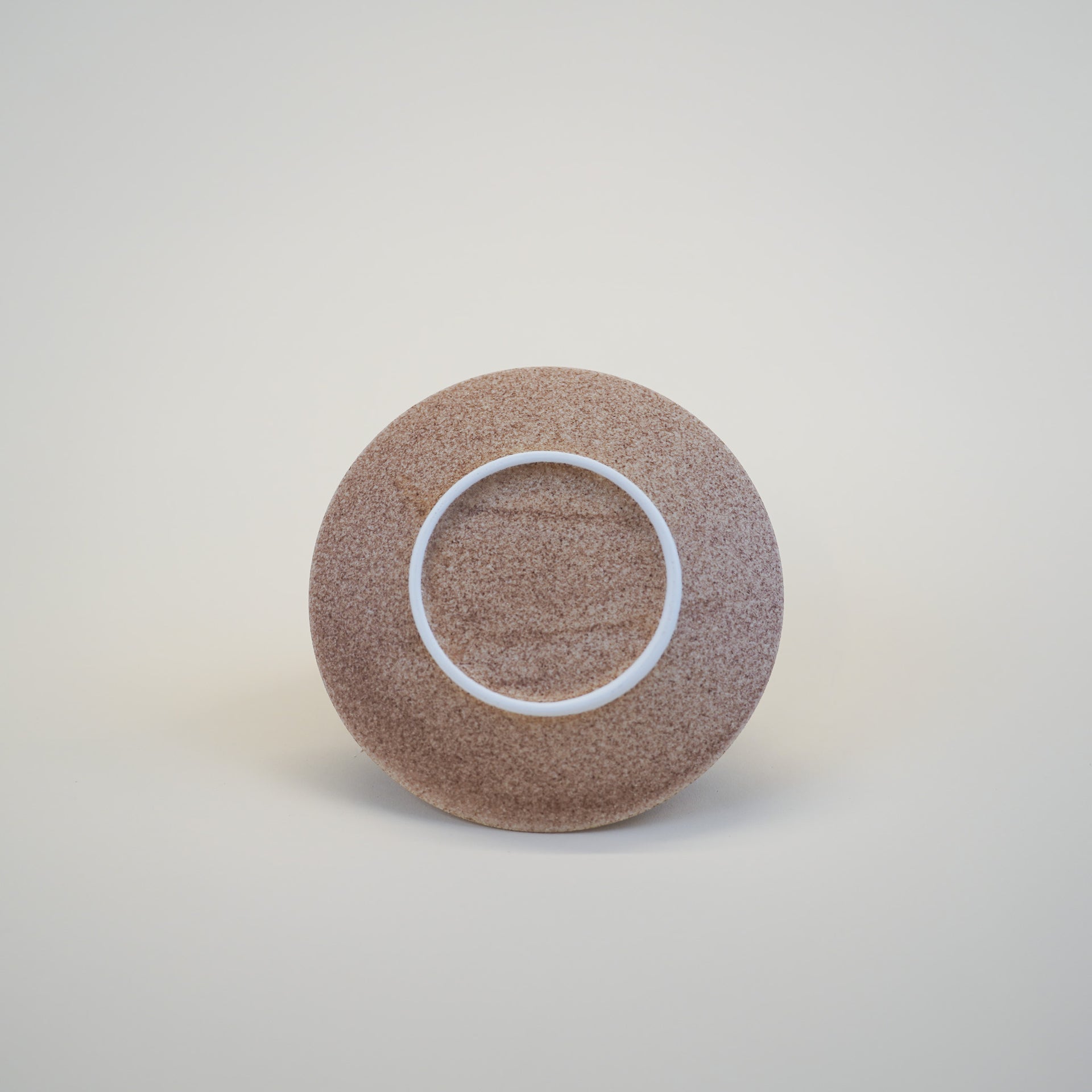 Aqua Beige Round Plate 16 cm