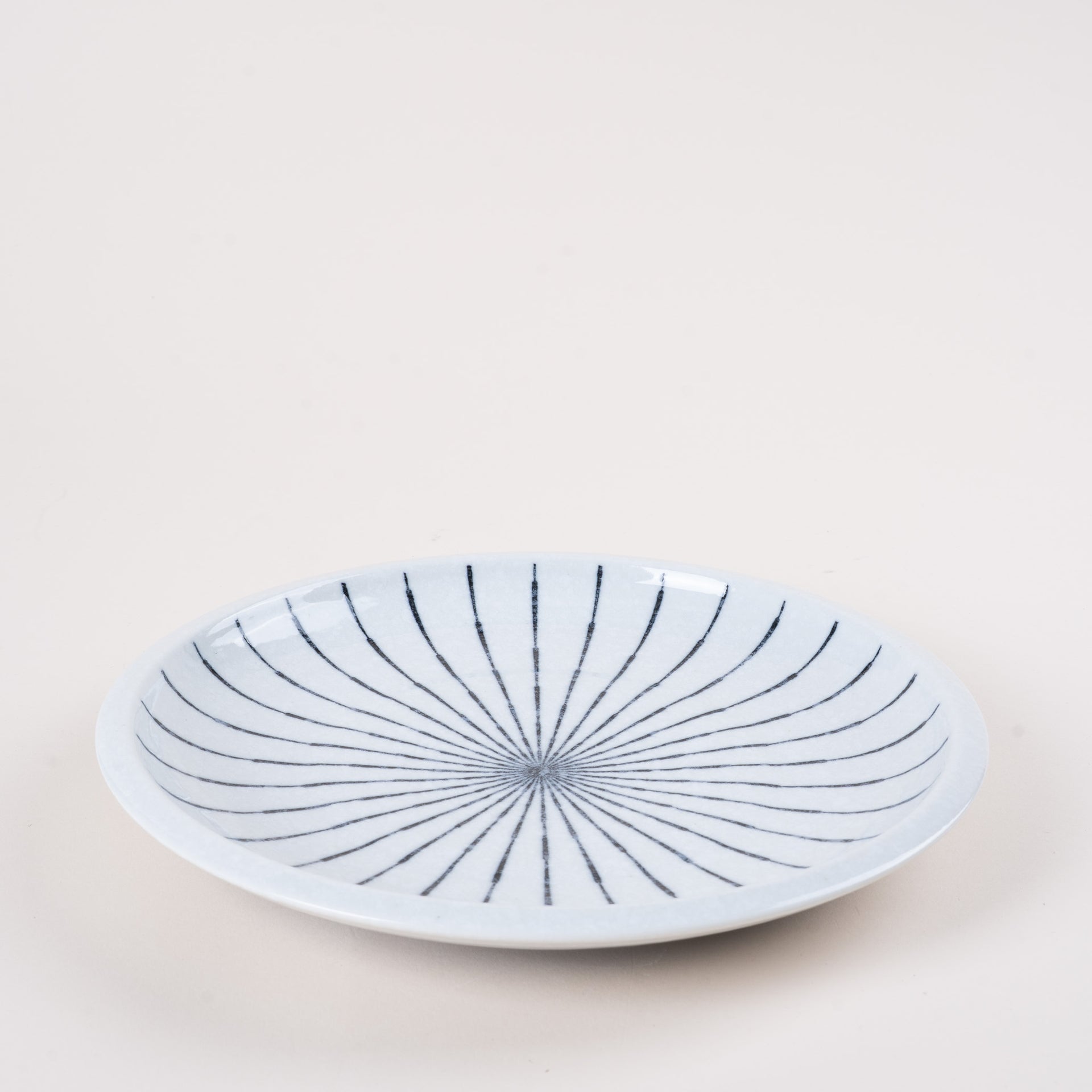 Daisy Spoke Pattern Ceramic Main Plate 25cm