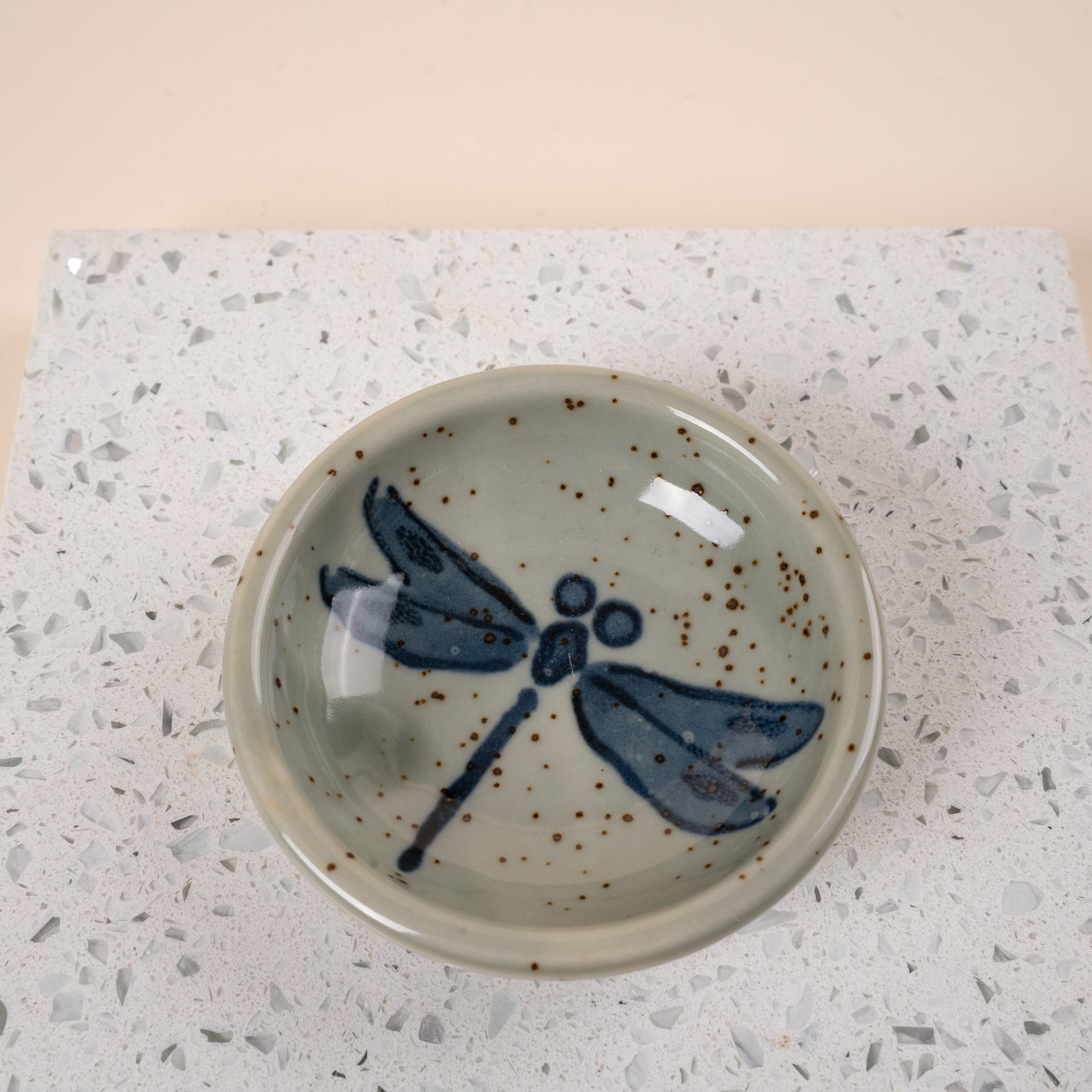 Dragonfly Illustration Sauce Bowl 7.5cm