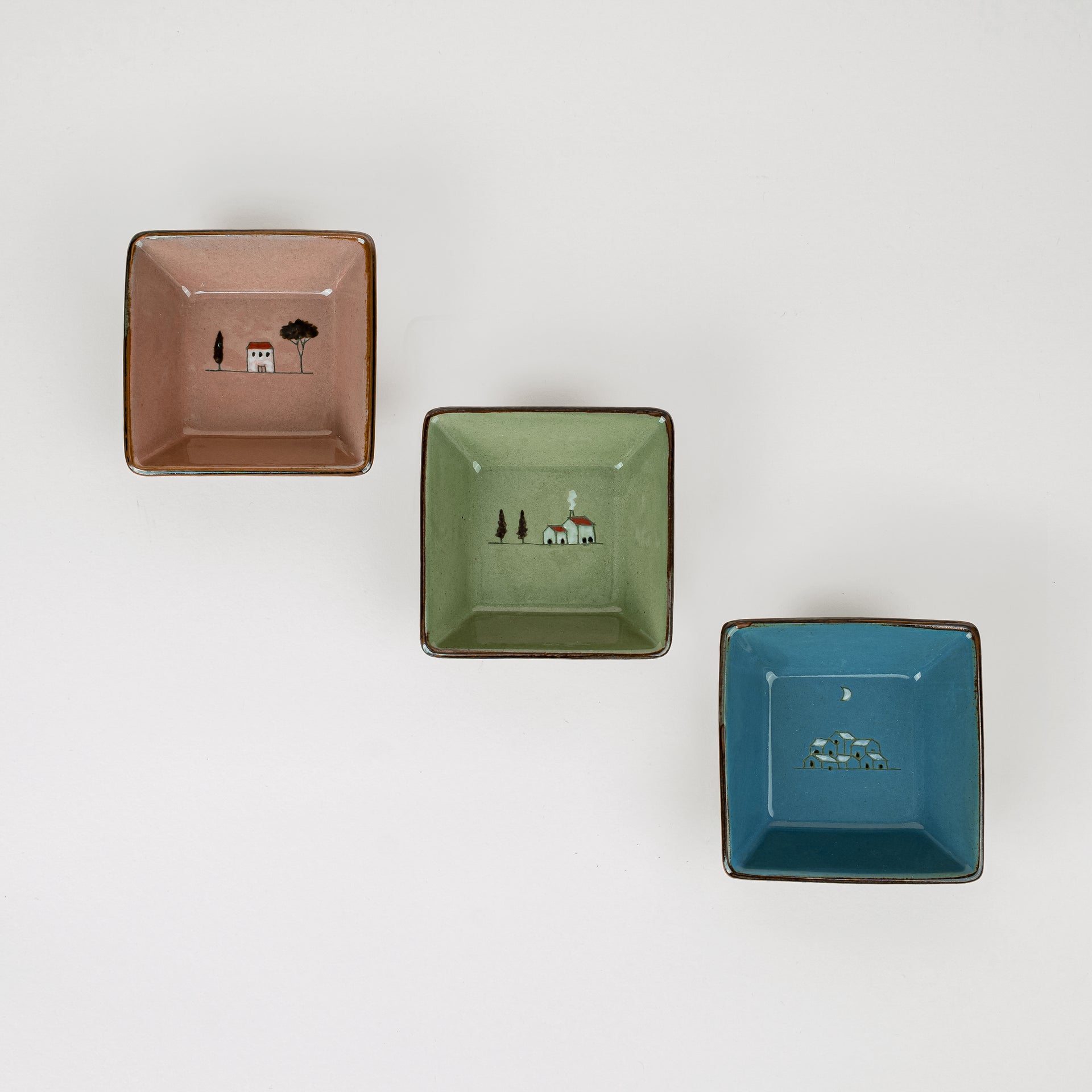 [ Mowan ] Square Side Bowl 3 Colours 9.5 Cm