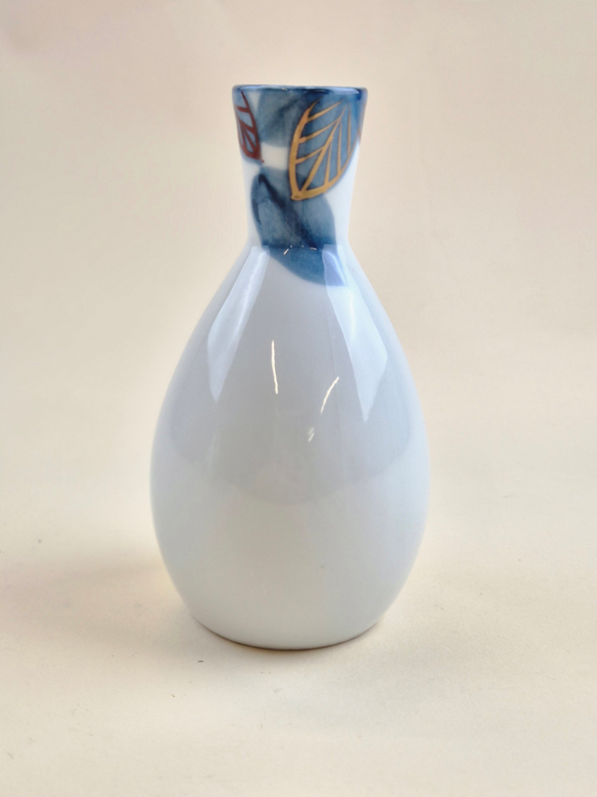 Traditional Japanese Tokkuri Sake Bottle White