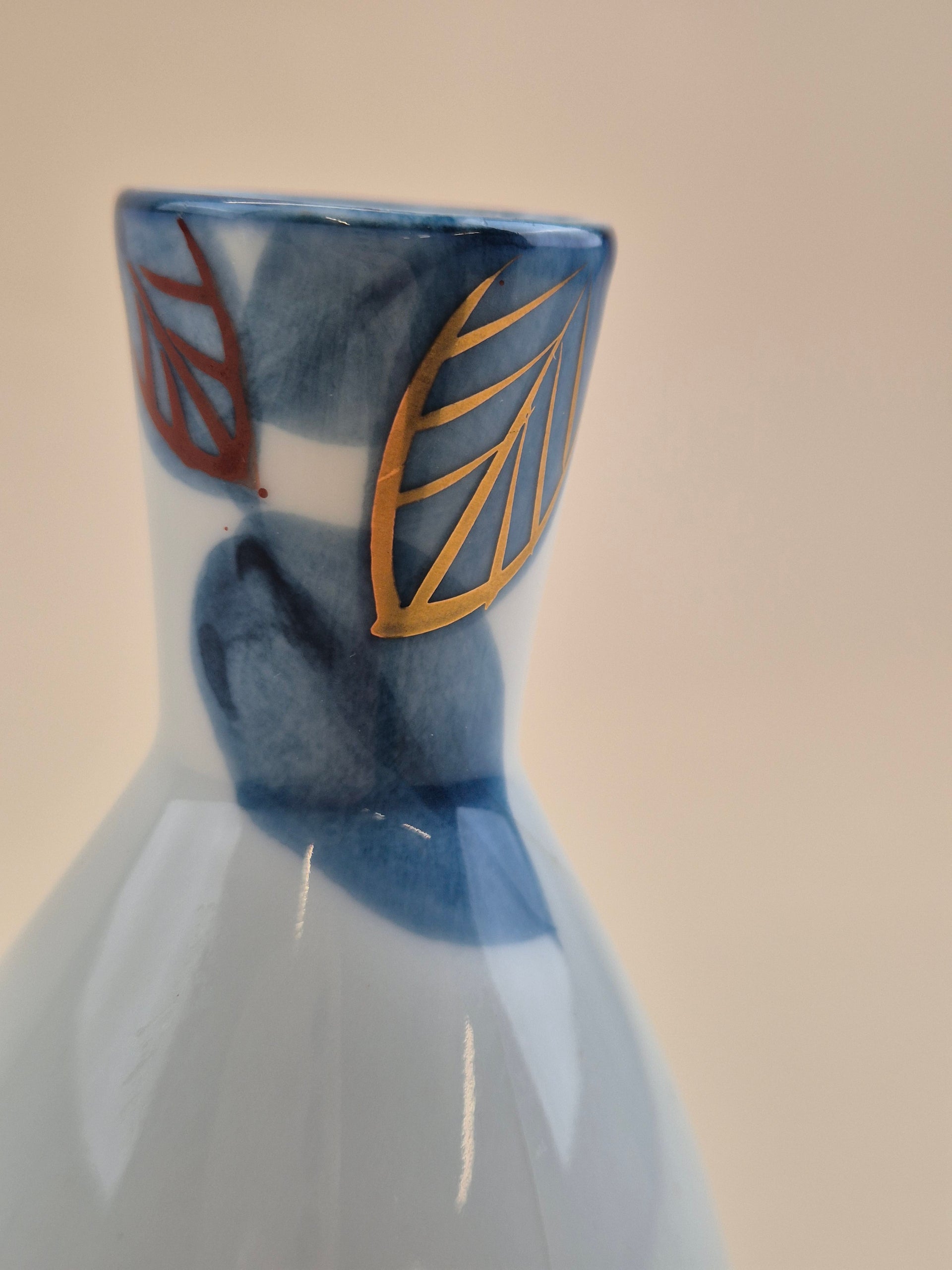 Traditional Japanese Tokkuri Sake Bottle White