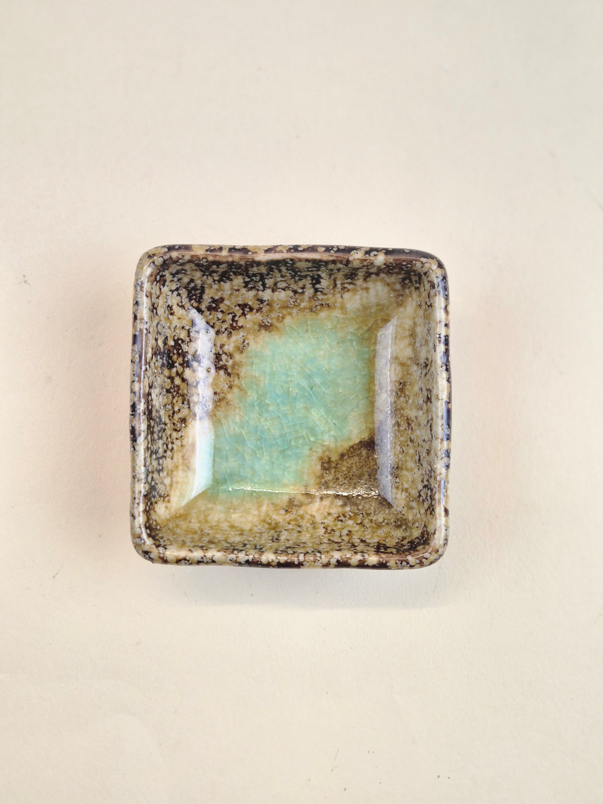 Square Mini Sauce Bowl Brown 7.5cm