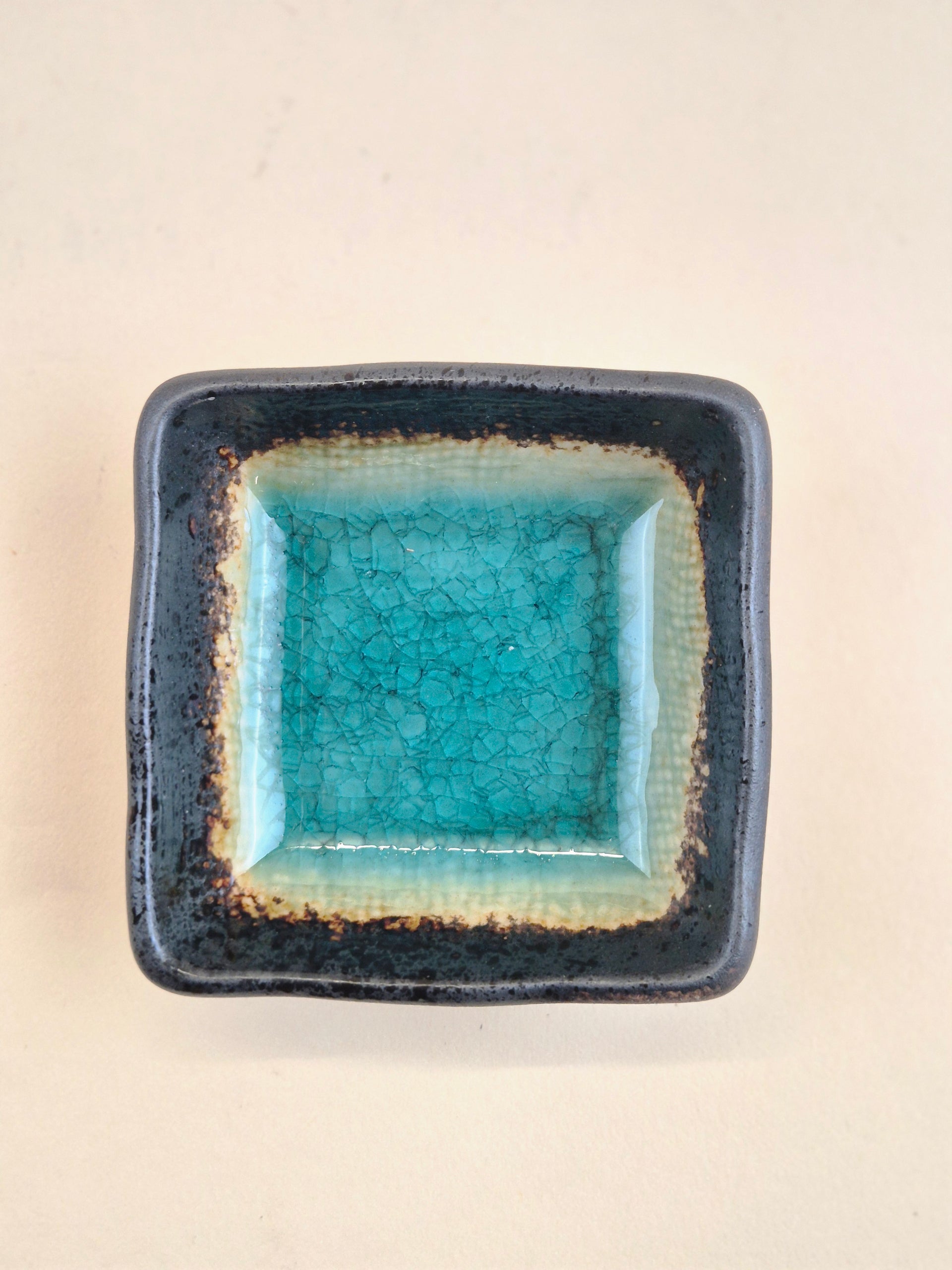 Square Mini Sauce Bowl Turquoise 7.5cm