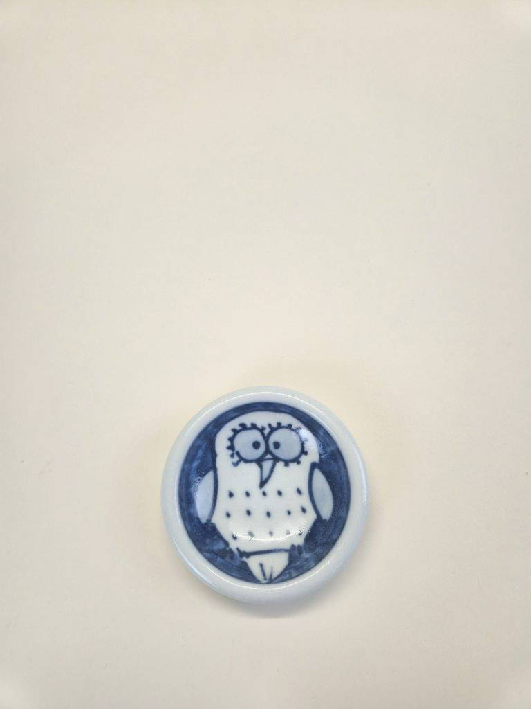 Animal Illustration Sauce Bowl Owl 7.5 cm